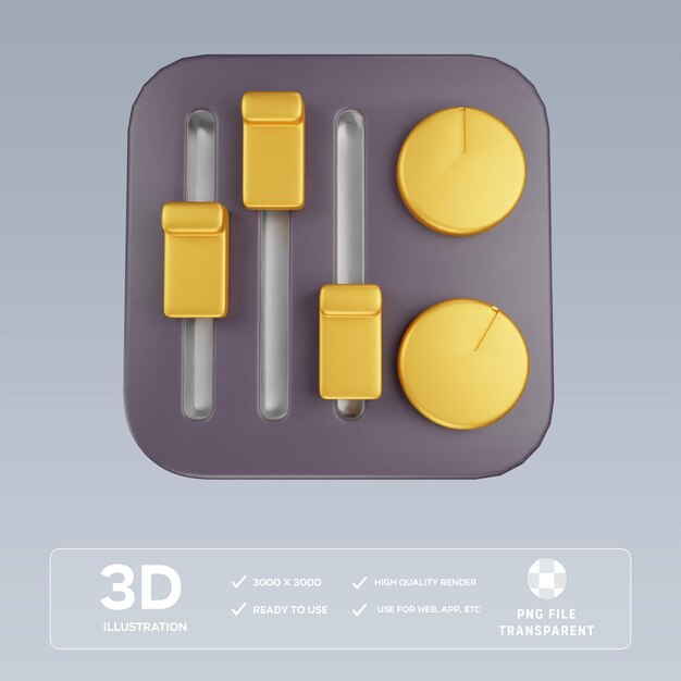 Ilustración 3D de la placa de mezcla PSD