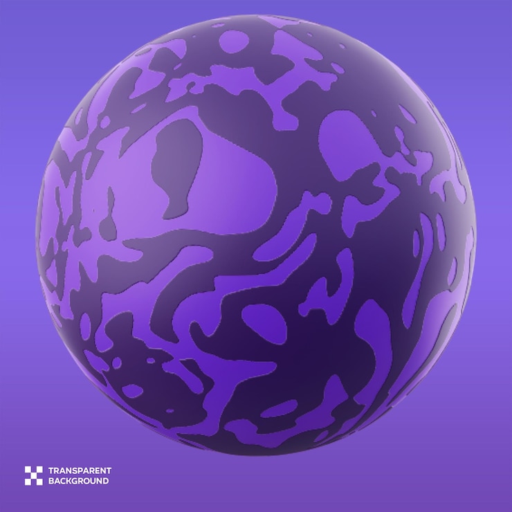 PSD ilustración 3d del planeta en psd