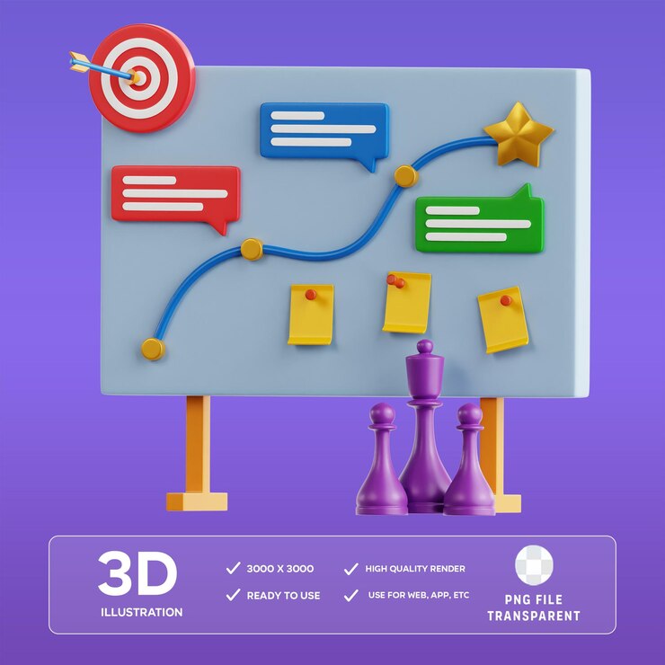 Ilustración 3D de la planificación estratégica de la División de Servicios Públicos