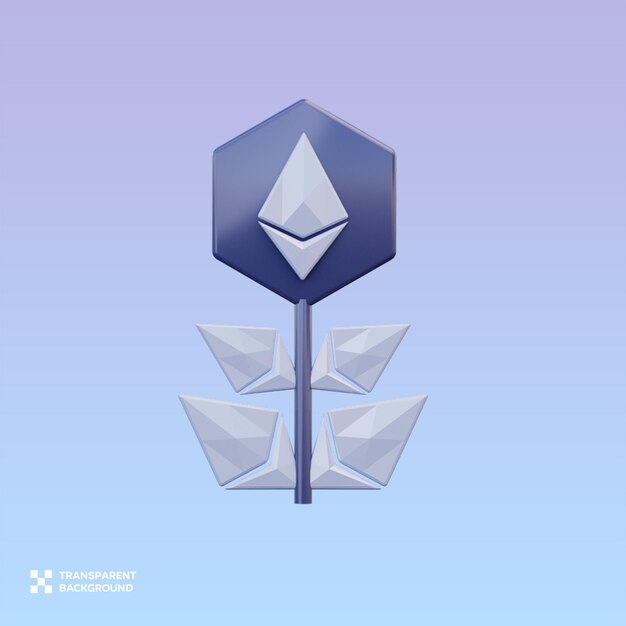 Ilustración 3D de la planta de ethereum de PSD