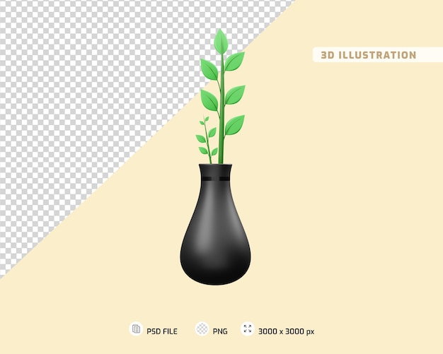 Ilustración 3D de la planta