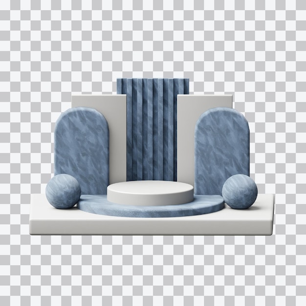 Ilustración 3D del podio 19