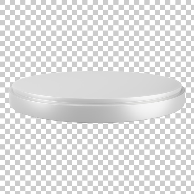 Ilustración 3D de podio blanco