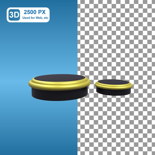 Ilustración 3D de podio