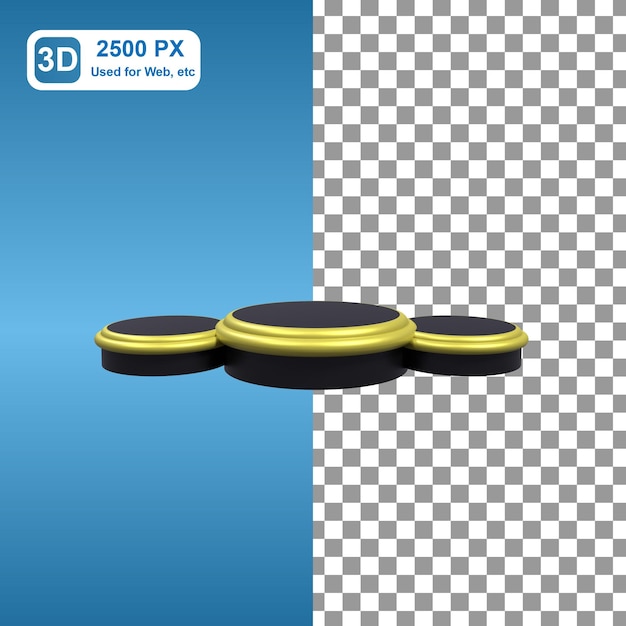 Ilustración 3D de podio