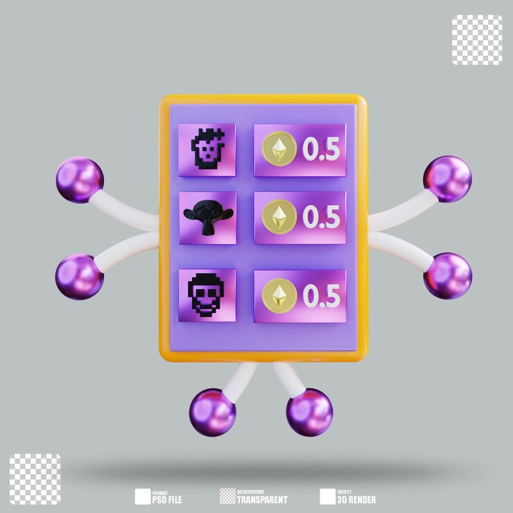 PSD ilustración 3d precio mínimo nft 2