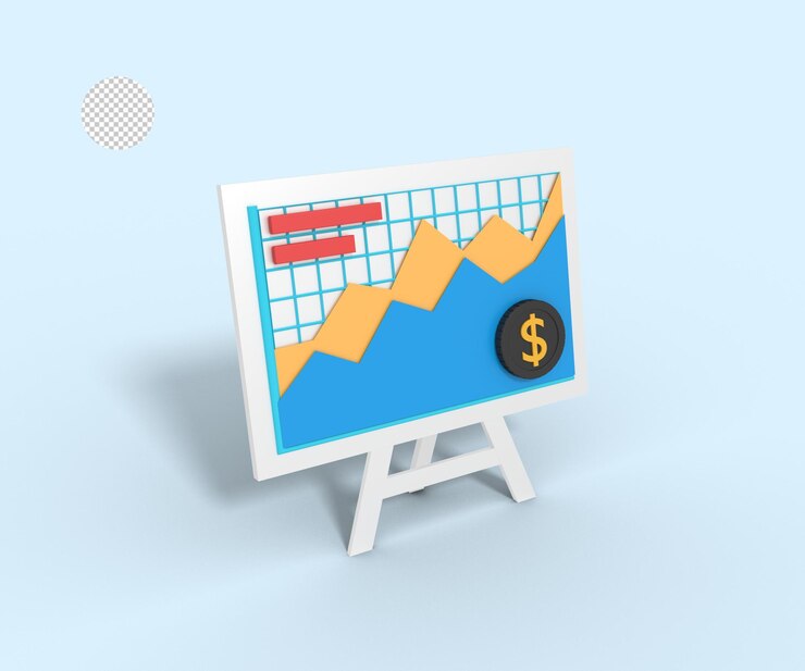PSD ilustración 3d de presentación de búsqueda de datos seo a bordo