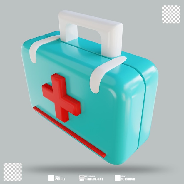 Ilustración 3d primeros auxilios 3