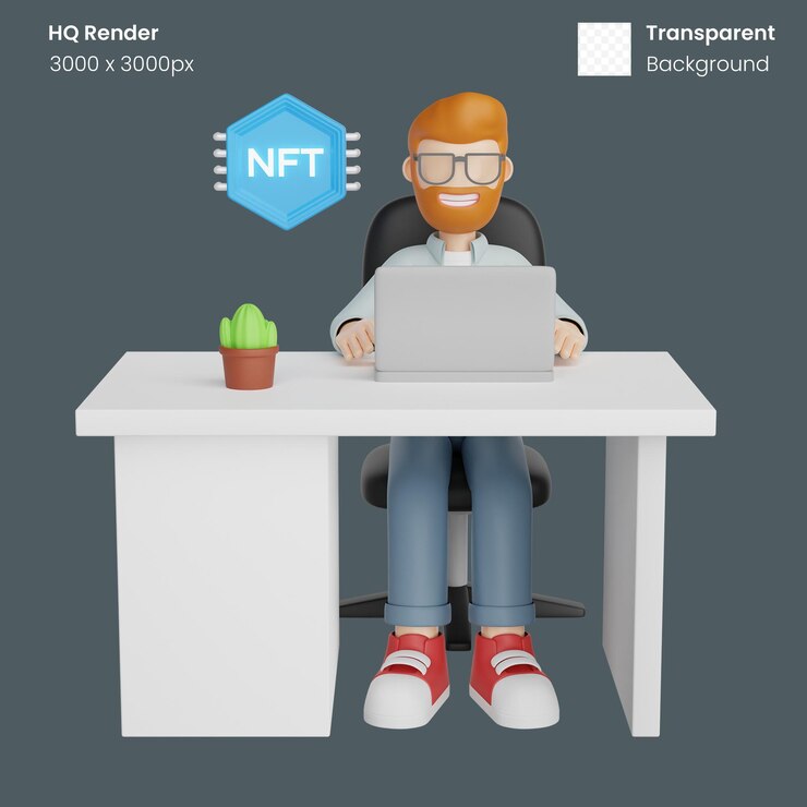 PSD ilustración 3d del programador