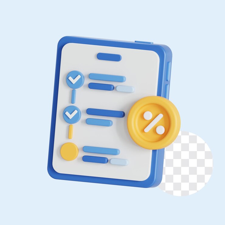 PSD ilustración 3d del progreso de la tarea
