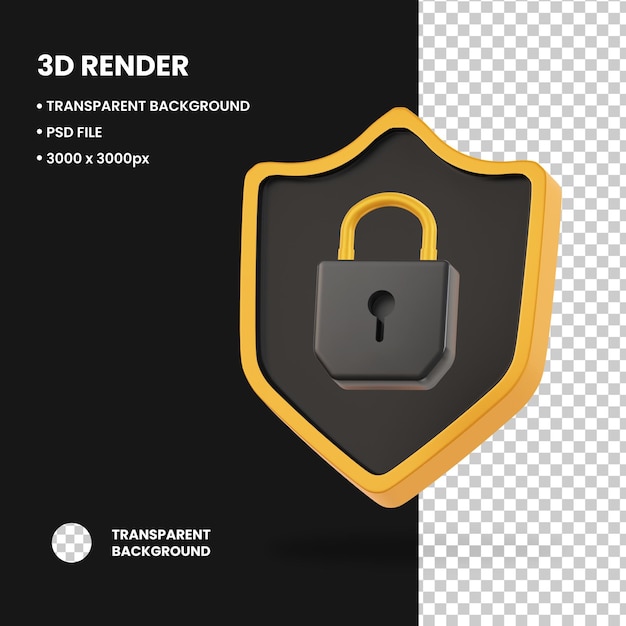 Ilustración 3D Protección Objeto de seguridad