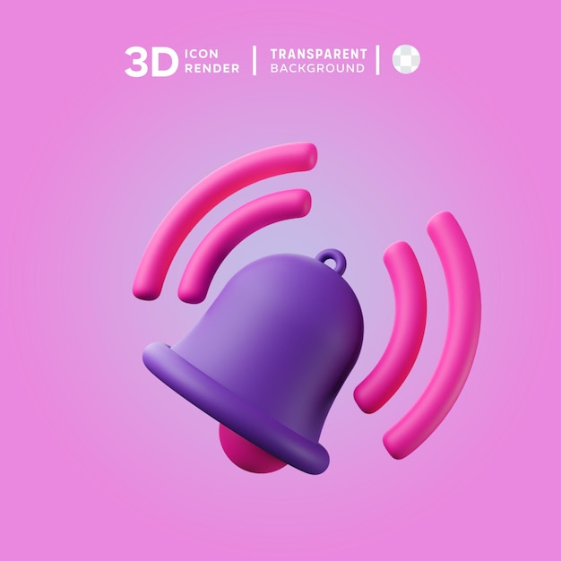 PSD ilustración en 3d de psd bell