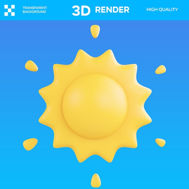 Ilustración en 3D de PSD clearsunny
