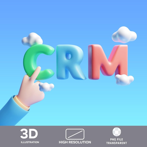 Ilustración 3D de PSD crm