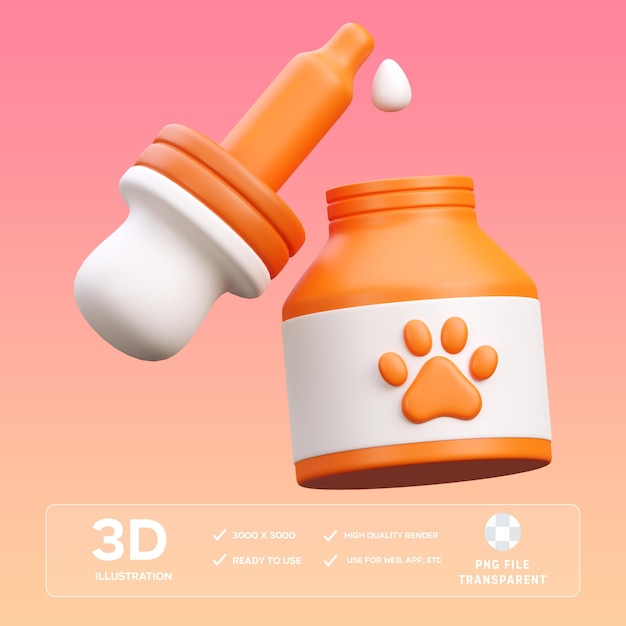 PSD ilustración en 3d de psd dropper