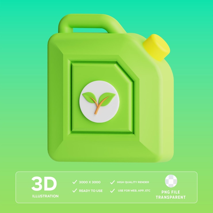 PSD ilustración 3d de psd gasoline