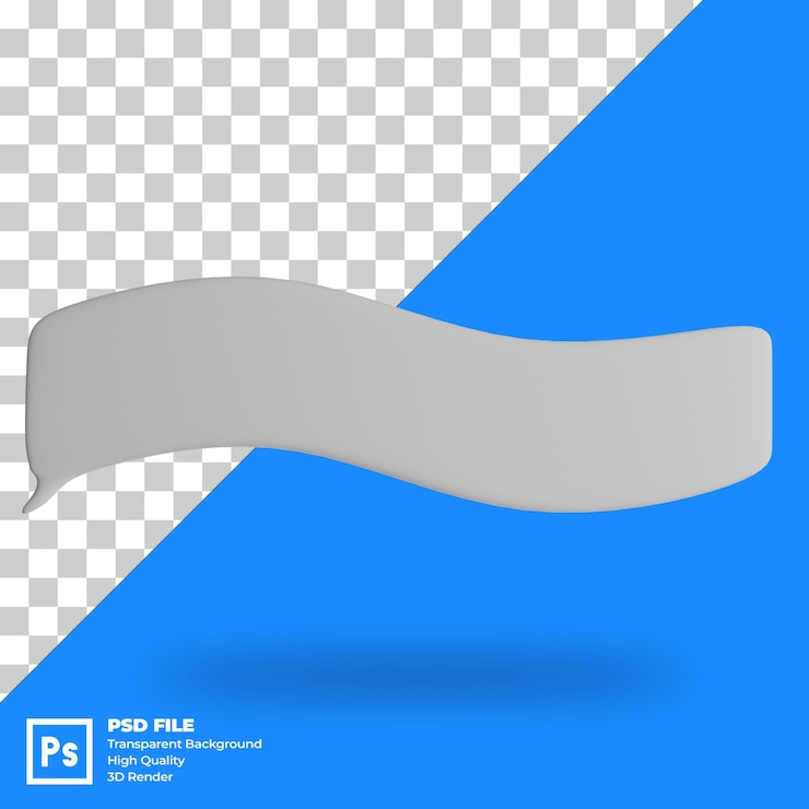 PSD ilustración 3d psd del icono de la burbuja del discurso