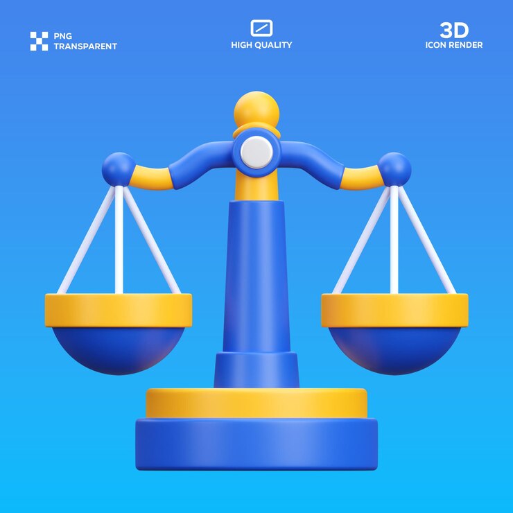 PSD ilustración en 3d de psd justice