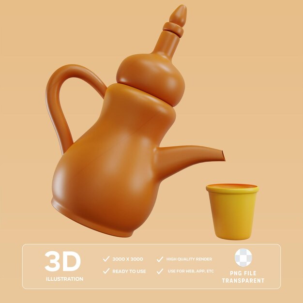 Ilustración en 3D de PSD Kendi