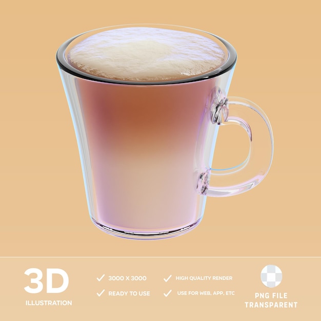 Ilustración en 3D de PSD macchiato