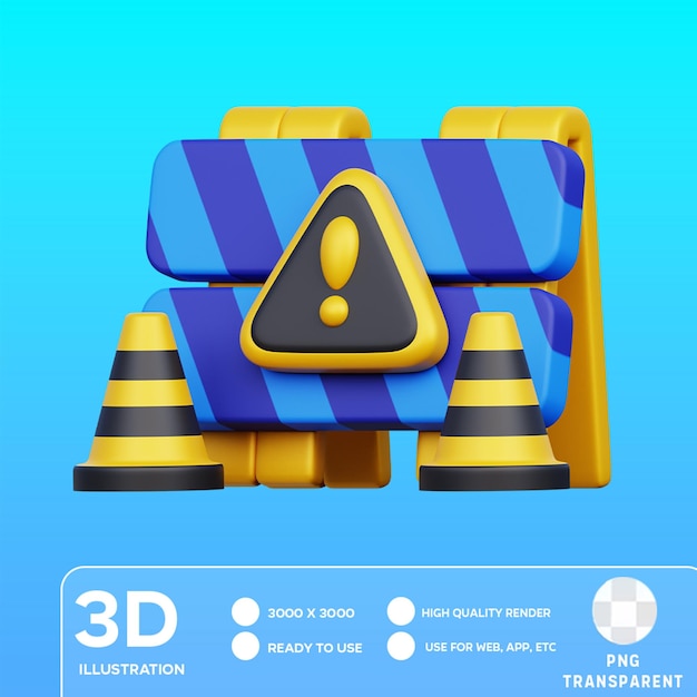 Ilustración 3d de psd bajo mantenimiento