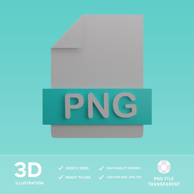 Ilustración en 3D de PSD png