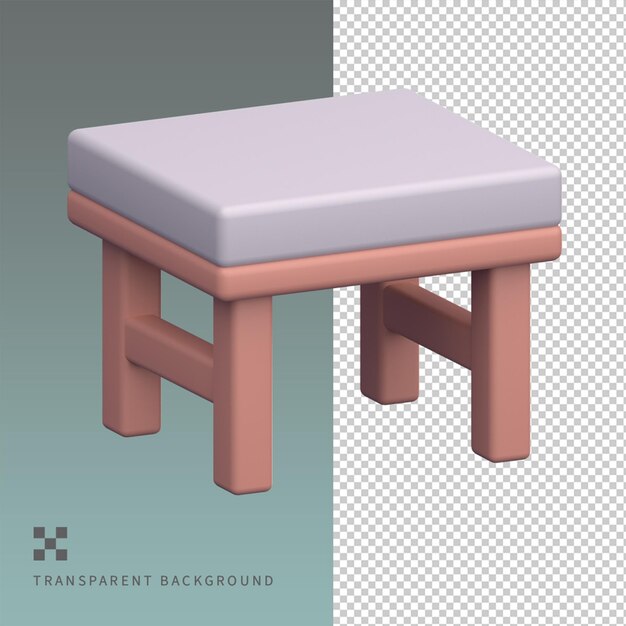 Ilustración 3D de PSD Stool
