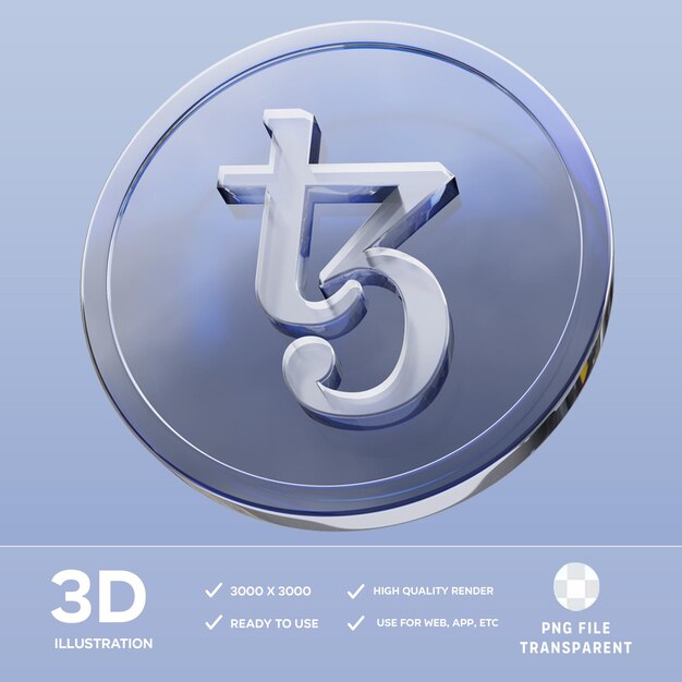 Ilustración en 3D de PSD tezos