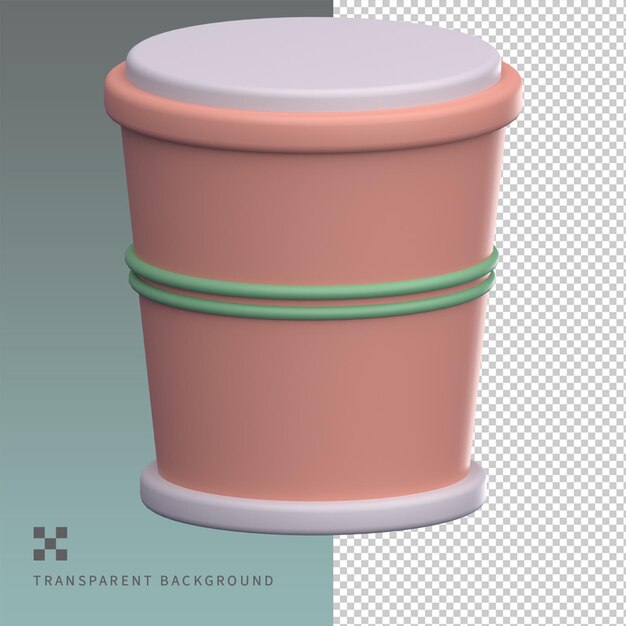 Ilustración 3D de PSD de vidrio de agua