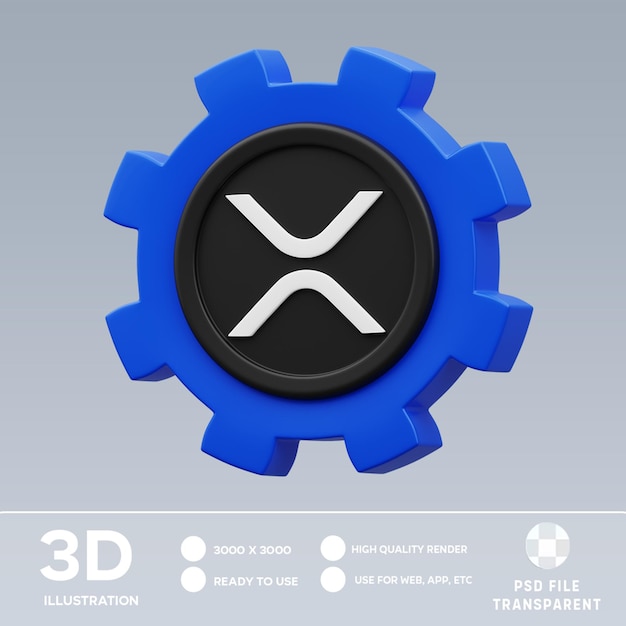 PSD ilustración 3d de psd xrp gear