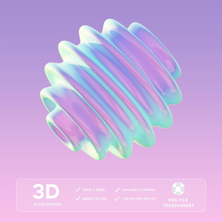 Ilustración en 3D de PSD