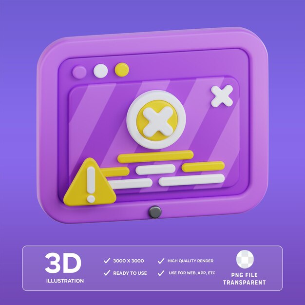 Ilustración en 3D de PSD