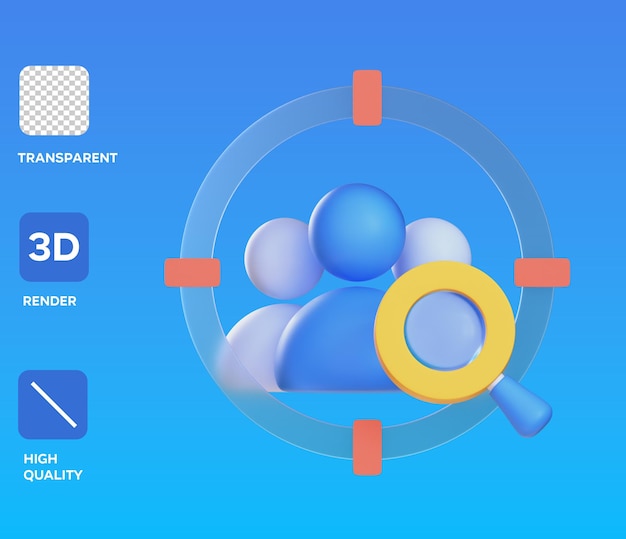 Ilustración 3D del público objetivo de PSD