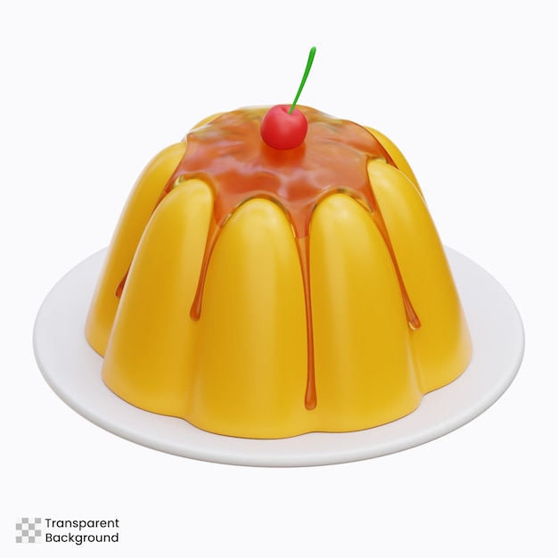 Ilustración en 3D del pudín