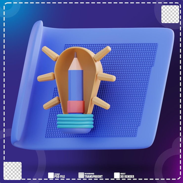 PSD la ilustración 3d puede idear obras de arte 3