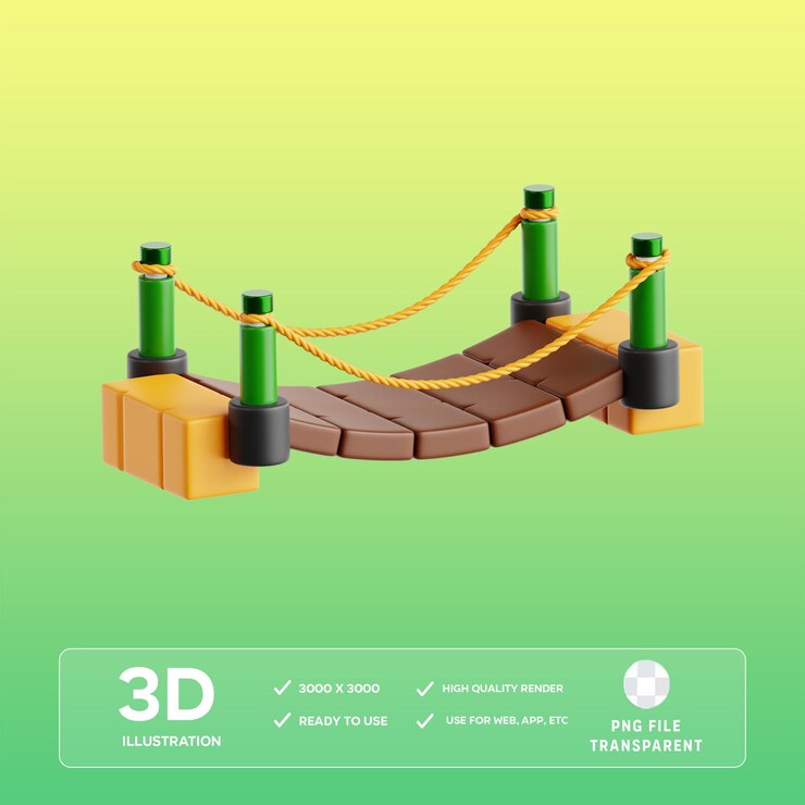 Ilustración 3D del puente PSD