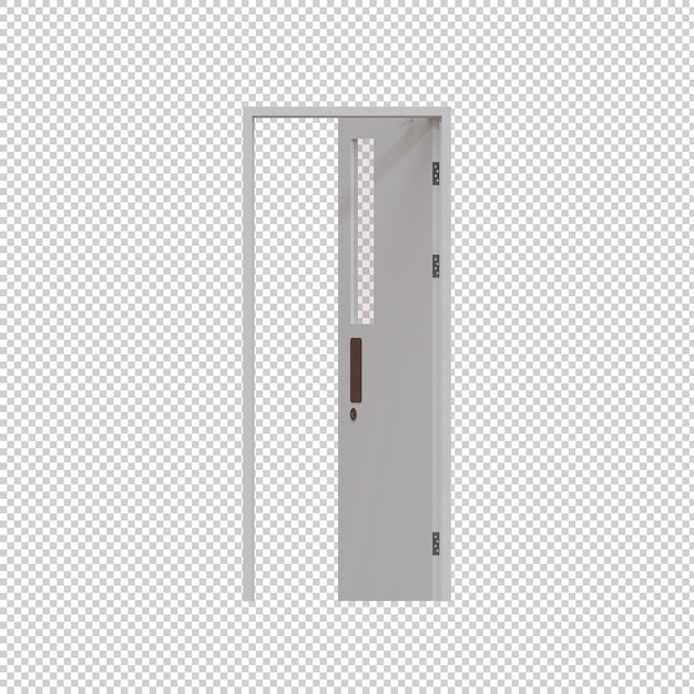 PSD ilustración 3d de la puerta del aula elemento 05