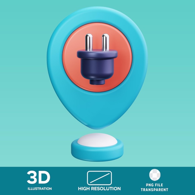 Ilustración 3D del punto eléctrico PSD