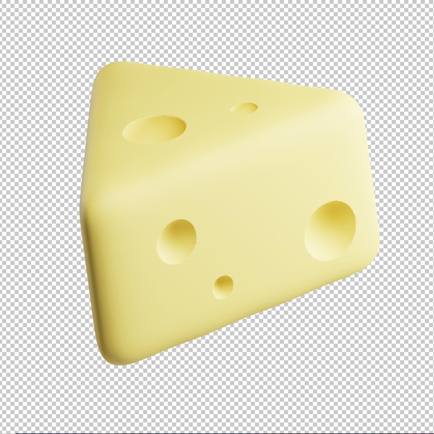 PSD ilustración 3d de queso