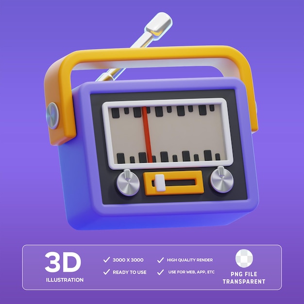 Ilustración en 3D de la radio PSD