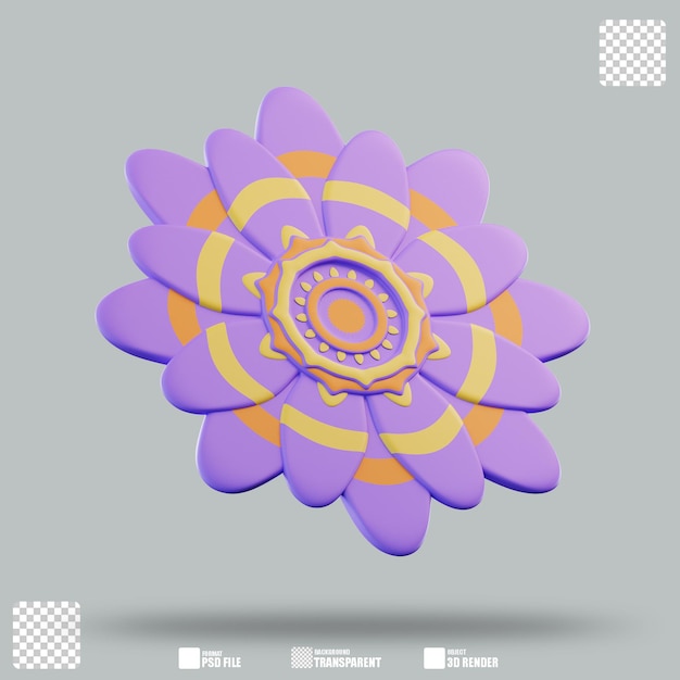 Ilustración 3D de Rangoli 2