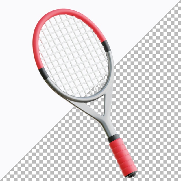Ilustración en 3D de las raquetas de tenis