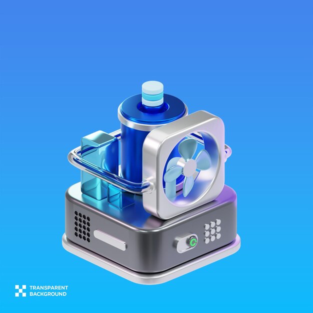 Ilustración 3D del refrigerador PSD