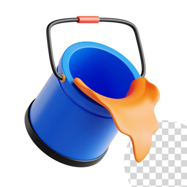 Ilustración 3D de relleno en color