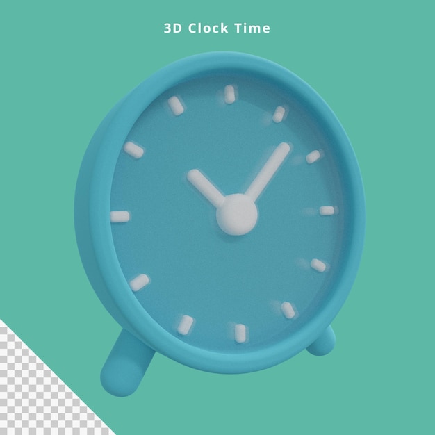 Ilustración 3d de reloj simple