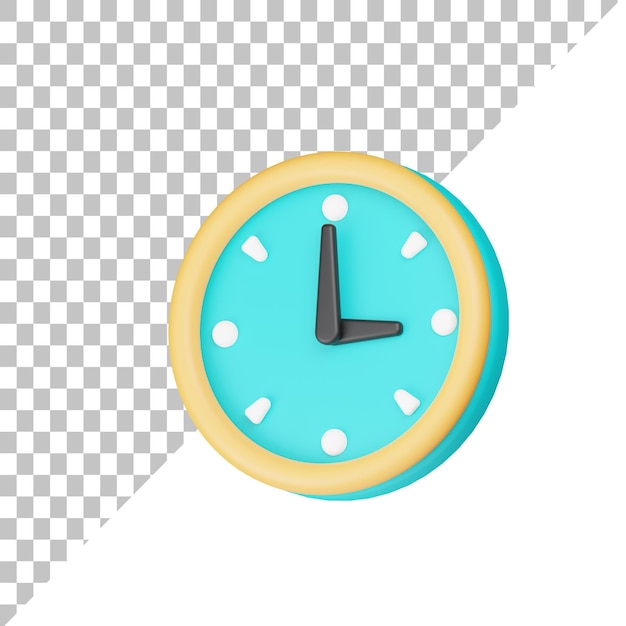 Ilustración 3D de reloj