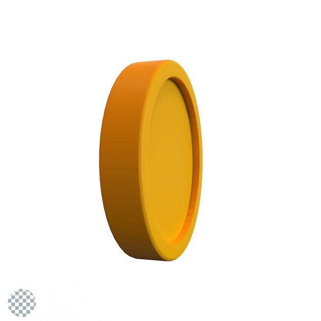 Ilustración 3D Render moneda aislado