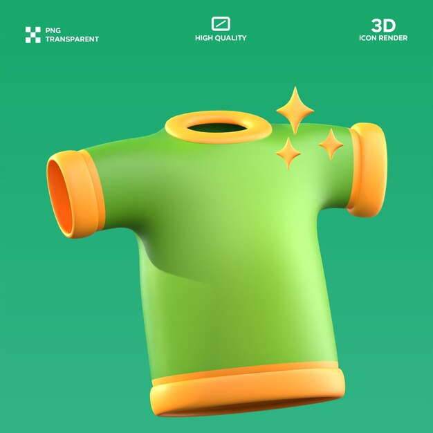 Ilustración en 3D de la ropa limpia de PSD