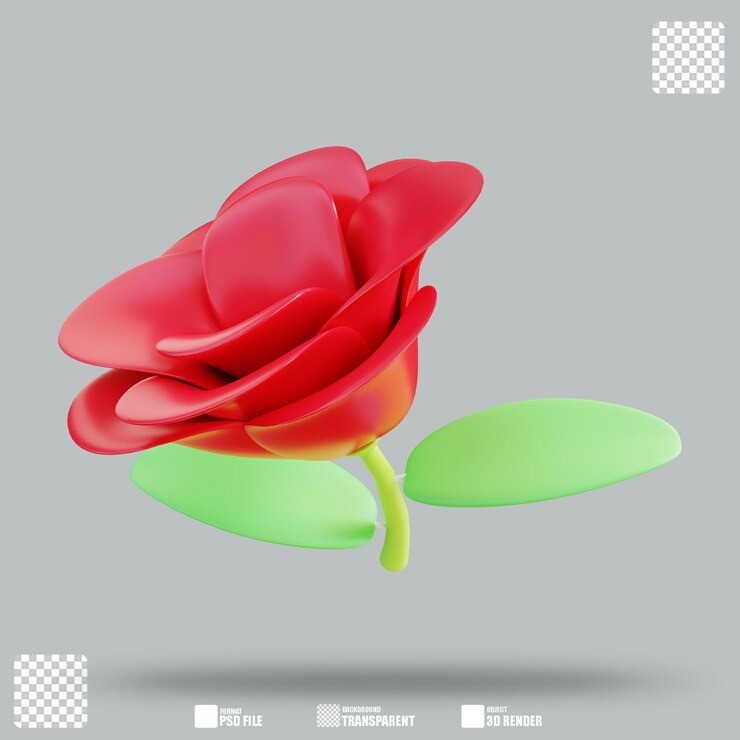 PSD ilustración 3d rosa 2