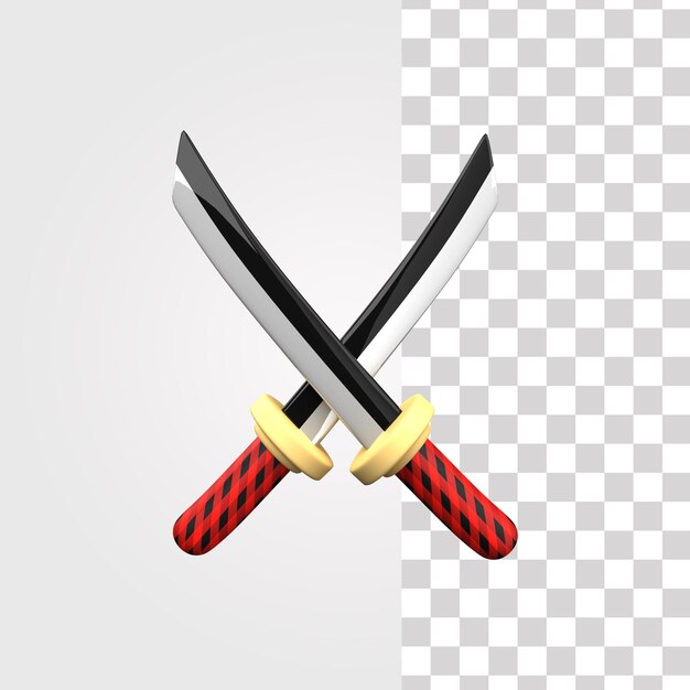Ilustración 3D del samurái 1